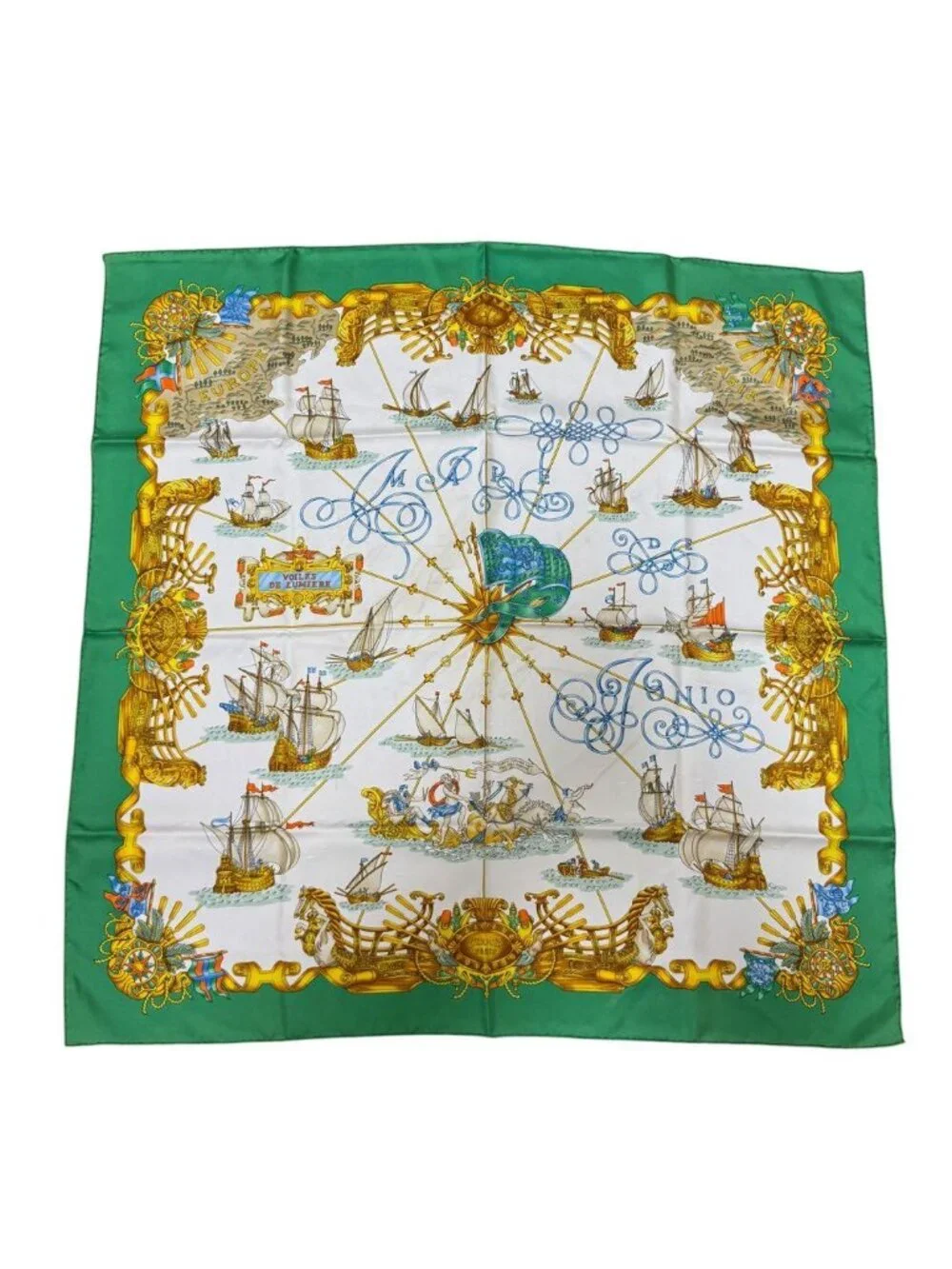 Hermes Carre 90 Voiles de Lumiere Sailing Ship of Light Scarf